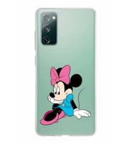 Samsung Galaxy S20 FE Kapak Minnie Mouse Tasarımlı Şeffaf Silikon Kılıf