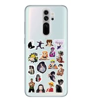 Xiaomi Redmi Note 8 PRO Uyumlu Anime Sticker Tasarımlı Şeffaf Telefon Kılıfı
