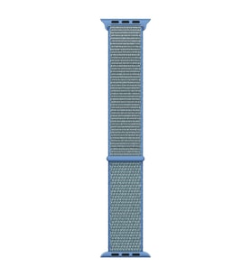 Microsonic Apple Watch SE 2022 44mm Hasırlı Kordon Woven Sport Loop Mavi