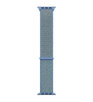 Microsonic Apple Watch SE 2022 44mm Hasırlı Kordon Woven Sport Loop Mavi