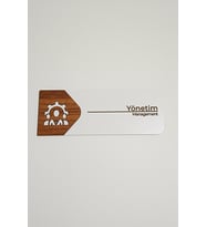 Yönetim Odası Kapı Tabelası 19x7 cm Çift Katmanlı