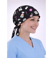 Cerrahi Bone Medikal Doktor Hemşire Hastane Bonesi Unisex -Siyah Diş