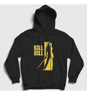 Presmono Unisex Siyah Beatrix Film Kill Bill Kapüşonlu Sweatshirt 246271tt