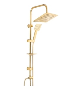 Golden Kare Krom Lüks Robot Yağmurlama Tepe Duş Seti
