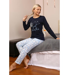 Akbeniz Kadın Penye Uzun Kol Pijama Takım 4189