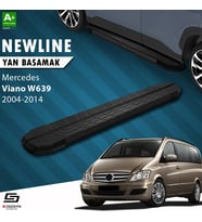 S-Dizayn Mercedes Viano W639 Uzun Şase NewLine Siyah Yan Basamak 253 Cm 2004-2014 A+ Kalite