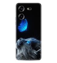 Tecno Pova 5 Kılıf Resimli Desenli Silikon Platinium Series Butterfly Cat 1891