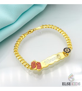 Else Silver Gümüş Pembe Ayaklı Çocuk Bilekliği