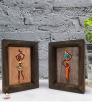 Bk Gift Dekoratif 2'li Doğal Masif Ahşap Çerçeve 15x20cm-74 (Beyaz)