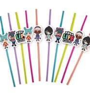 Toca Boca Temalı Artistik Pipet - 10 Adet