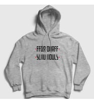 Presmono Unisex Gri Send Nudes Katlamalı Gizli Yazılı Kapüşonlu Sweatshirt 343543tt (Gri)