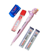 Işıklı Deniz Kızı Uçlu Kalem Seti Mor 0.7 mm 1 Paket Denizkızı Başlıklı Versatil Kalem Süslü Silikonlu Hediyelik Kalem