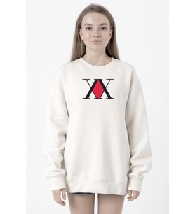 Hunter x Hunter Anime Logo Beyaz Kadın 2ip Sweatshirt