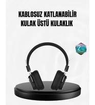 Kablosuz Bluetooth Kulak Üstü Kulaklık Kristal Ses Kalitesi ve Ergonomik Yapı