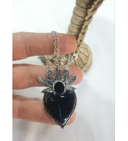 BLACK GOTHIC HEART KOLYE