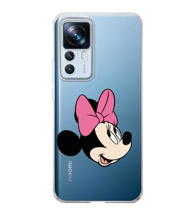 Xiaomi Mi 12t Pro  Kamera korumalı Kapak Minnie Mouse Tasarımlı  Şeffaf Kılıf