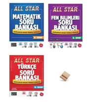 Newton LGS 2027 8. Sınıf All Star Matematik Fen Bilimleri ve Türkçe 3lü Soru Bankası + Telefon Standı