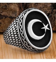925 Ayar Ayyıldız Model Gümüş Yüzük