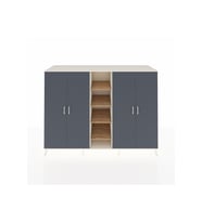 Kronos Dolap 12 Raflı 4 Kapaklı 220x59x163 Aytaşı-Antrasit/Çam