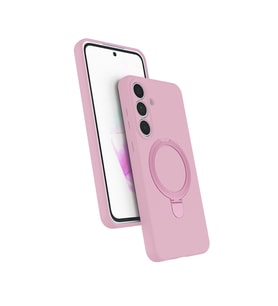 Lexroo Galaxy S25 FE Kılıf M-safe Şarj Özellikli Standlı Samara Kılıf - Pembe