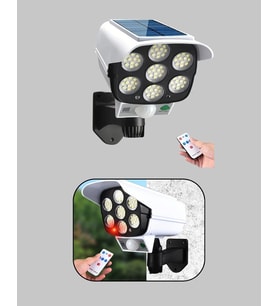 Kamera Görünümlü Solar LED Lamba Hareket Sensörlü Uzaktan Kumandalı Bahçe Duvar Aydınlatması