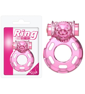 Bear Pink Güçlü Titreşimli Süper Silikon Penis Halkası Yüzüğü