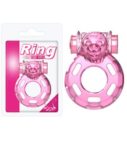Bear Pink Güçlü Titreşimli Süper Silikon Penis Halkası Yüzüğü