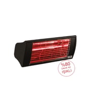 Goldsun Supra GSS20LG 2000W Az Işıklı Göz Yormayan Su Geçirmez Açık Alan Kumandasız Elektrikli Infrared Isıtıcı (Siyah)
