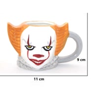 Porselen Pennywise Tasarımı Kupa Bardak  (Siyah - Beyaz)