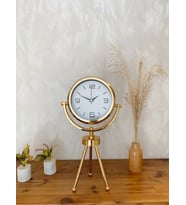 River World Masa Saati Tripod Mini Gold Modern 45 cm x 26 cm