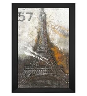 Manzara Temalı Kanvas Tablo 80 x 110 cm Siyah Çerçeve