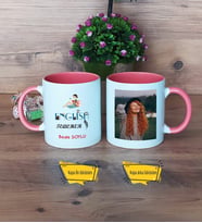 İngilizce Öğretmeni Kupa Bardak Pembe Fotoğraflı Öğretmen Günü Hediyesi