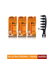 Fontenay Saç Şekillendirici Pudra Toz Wax Ultra Strong Turuncu 20gr X3 + Geniş Aralıklı Wax Tarağı 4'lü Set