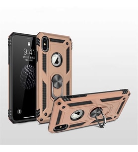 Mopal İphone Xs Max 6,46 İnc Yüzüklü Tank Telefon kılıfı (Bakır)