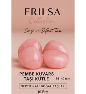 Sertifikalı Pembe Kuvars Taşı Kütle 35–40 mm İri Boy – Sevgi ve Şefkat Taşı • Doğal Taş