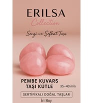 Sertifikalı Pembe Kuvars Taşı Kütle 35–40 mm İri Boy – Sevgi ve Şefkat Taşı • Doğal Taş (Çok Renkli)