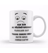 Komik Söz Aşk için Ne Düşünüyorsun Kupa Bardak Porselen