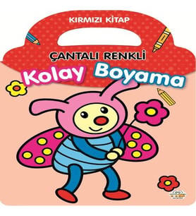 Çantalı Renkli Kolay Boyama- Kırmızı