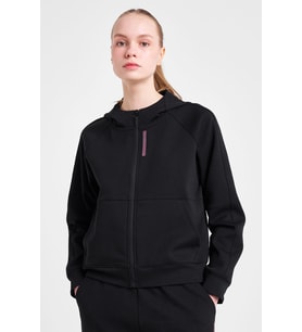 Kadın Fermuarlı Kapüşonlu Sweatshirt 25N-2133