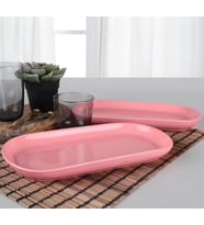Keramika Noyan 30 cm Kayık Tabak Pembe 