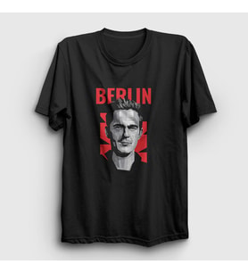 Presmono Unisex Siyah Berlin La Casa De Papel T-Shirt 196540tt
