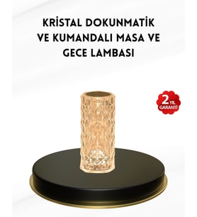 Kristal Tasarımlı Rgb Led Gece Lambası – Kumandalı, Renk Değiştiren Dekoratif Işık