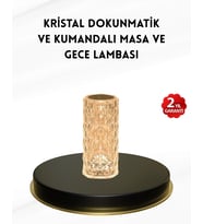 Kristal Tasarımlı Rgb Led Gece Lambası – Kumandalı, Renk Değiştiren Dekoratif Işık