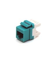Beek CAT 6 Keystone Jack, zırhsız/unshielded, 250 MHz acc. ISO/IEC 11801:2002 AM2:2009/09, turkuaz mavisi renk, beyaz IDC plastik
Beek Category 6 (CAT. 6) UTP Keystone Jack, Aqua