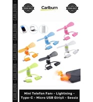 Özel Üretim Portatif Küçük Mini Telefon Fanı Lightning TypeC Micro USB Girişli Sessiz