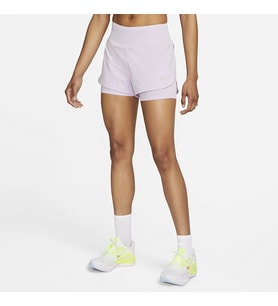 NİKE Eclipse Flex 2 In 1 Running Shorts Taytlı Lila Koşu Şortu CZ9570-530