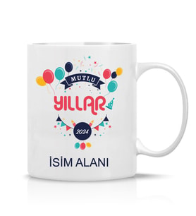 Yılbaşı Hediyesi Yeni yıl Hediyesi Çay Kahve Kupa Bardak-Happy christmas-Mutlu yıllar-2024-001