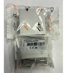 Viko 92605001 Artline Novella/Trenda Gümüş Anahtar Düğme/Kapak (Mekanizma Hariç)