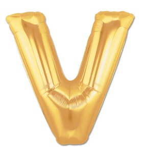 V Harf Folyo Balon Altın Renk  40 inç