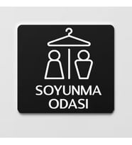Soyunma Odası Tabelası Ofis Yönlendirme Kapı İsimlik Soyunma Alanı Tabela